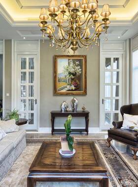 高档手绘N198百合1花油画欧客式厅景画玄关装饰背画壁炉挂画N98