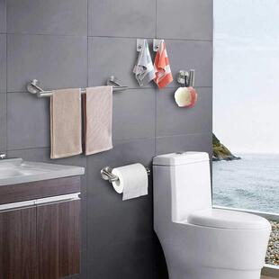 厂家单34不锈钢加长毛巾架5件套毛纸巾架IHR厕纸架浴巾架巾架0杆