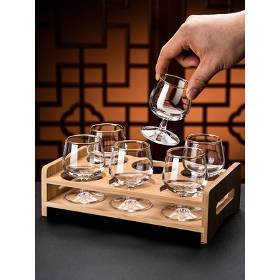 白酒杯家用高颜值轻奢分酒器酒具套装二两小酒杯酒盅高脚杯s^