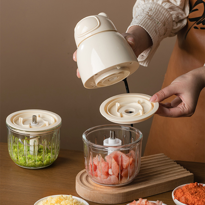 宝宝辅食机插电家用小型料理机切蒜器搅拌机绞肉泥打蒜泥打蛋机