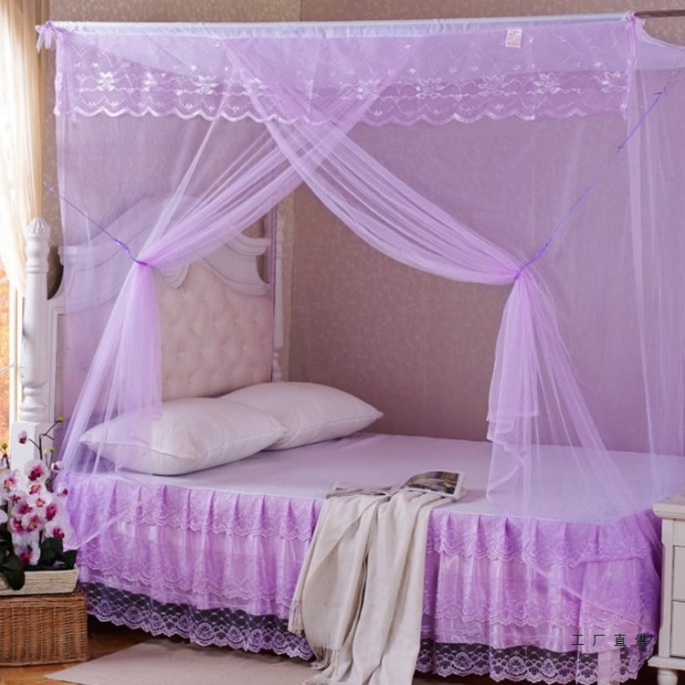 老式蚊帐家用加密单门防尘顶1.2米1.5m1.8学生宿舍传统可穿杆绑绳