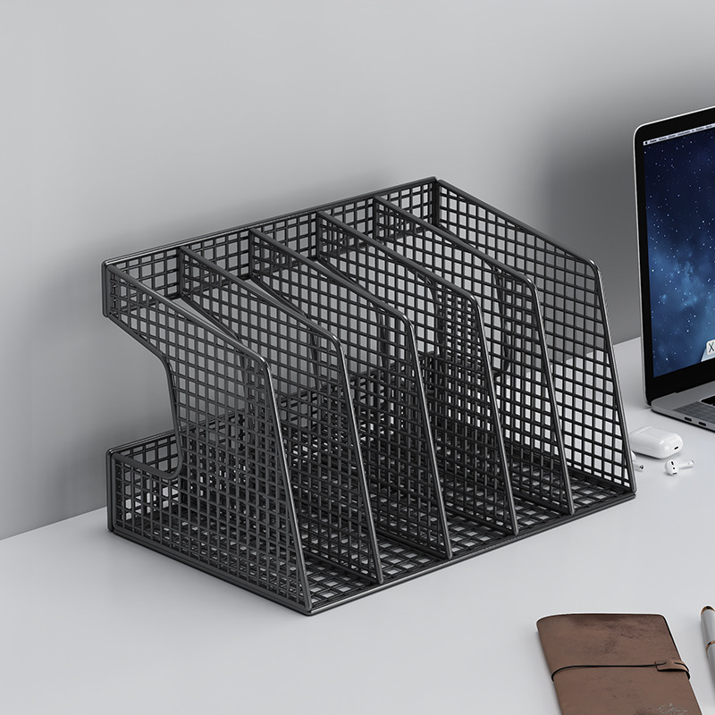 金属文件架办公桌文件框文件夹文件办公用品大全收纳架桌面书架置