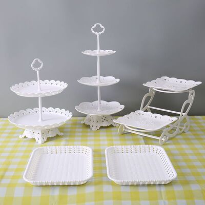 生日派对甜品台装饰摆件展示架欧式茶歇冷餐摆台蛋糕点心架子摆盘
