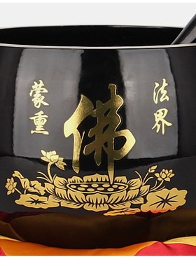 速发莲花铜磬佛字铜钵修行钵佛音碗颂钵佛具铜庆瑜伽铜钵法器铜钵
