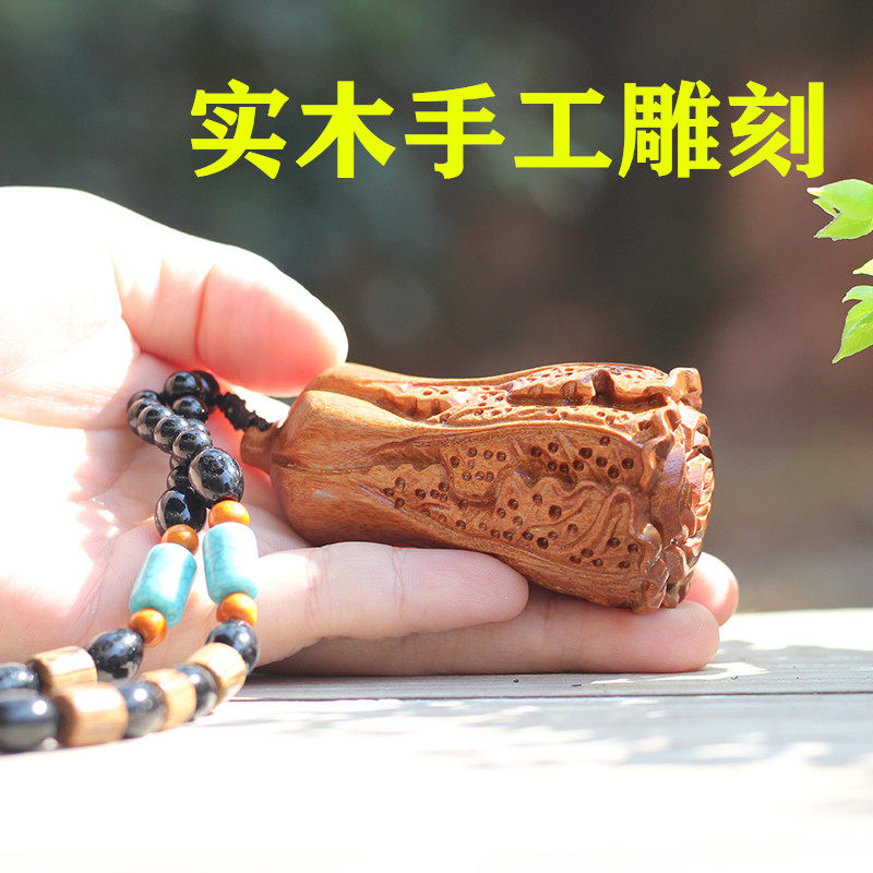 速发老挝黄花梨木雕手把件貔貅生肖随身把玩件纯实木挂件汽车饰品