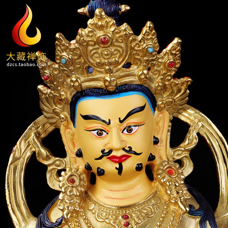 速发纯铜鎏金黄财神药师佛文殊莲师 地藏王观音佛像居家供奉摆件7