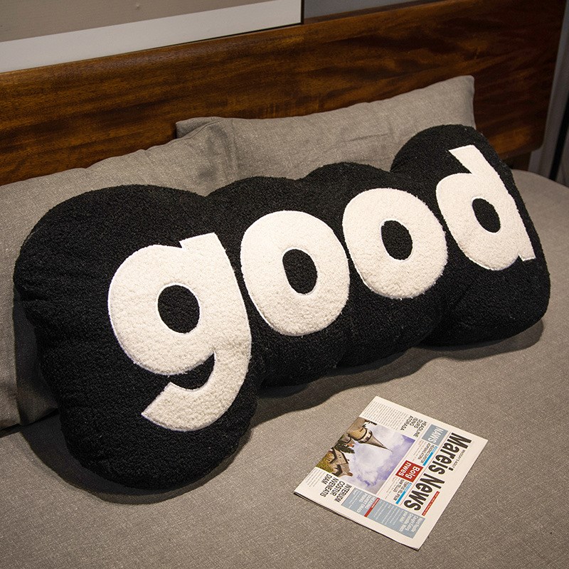速发软糯解压good抱枕创意异形字母沙发靠垫睡觉大号抱枕