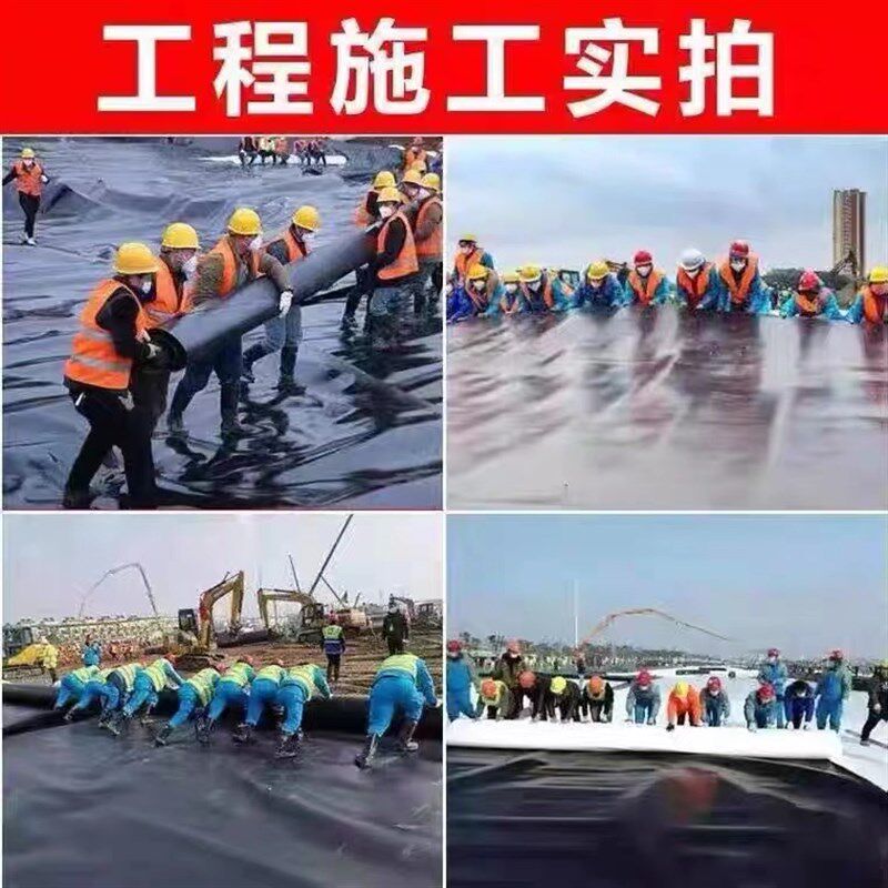 速发鱼塘防渗膜鱼池护坡防水布养殖土工膜黑色塑料布复合加厚地膜