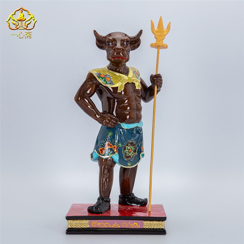 速发一心斋 16寸树脂彩绘牛头马面神像地府鬼卒勾魂使者冥府差役