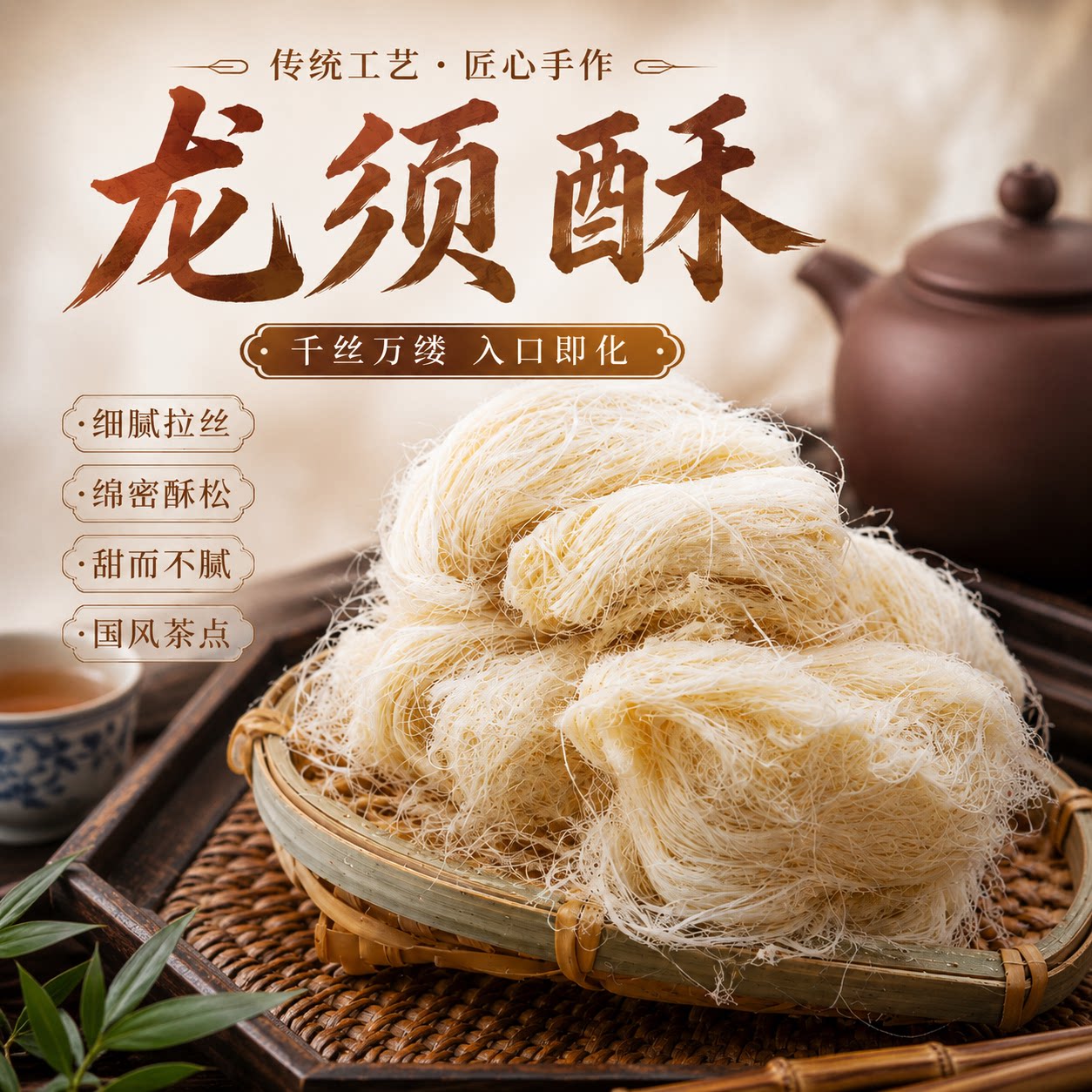 江南特色龙须酥手工麦芽糖糕点 独立包装怀旧传统风味小吃