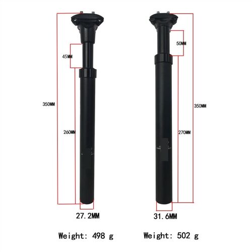 代驾车避震座管 折叠电动车31.z8/33.9减震翻转座杆直头弹簧坐杆