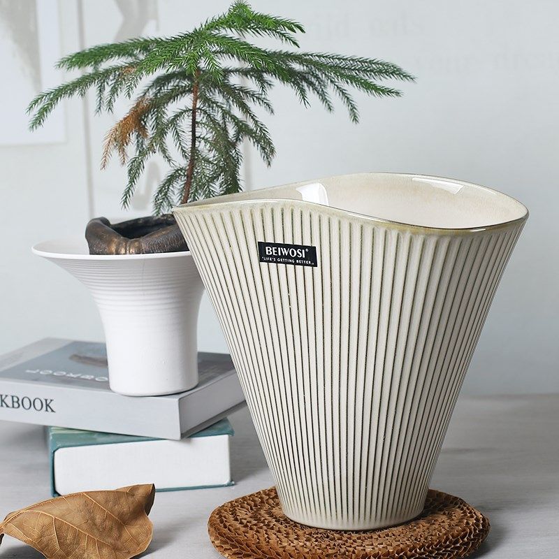 北欧简约紫砂陶瓷花瓶个性透气花盆轻奢高级感P家用客厅蝴蝶兰专,鲜花速递/花卉仿真/绿植园艺,花盆,淘宝优惠券,粉丝福利购,淘宝优惠卷