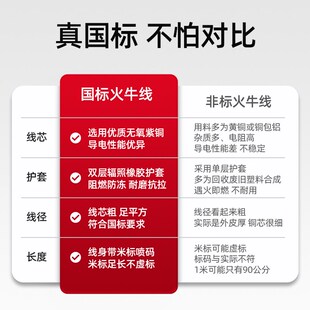 电焊线电a焊机焊把线国标电缆线双层YH16 25 35 50平方纯铜火牛线