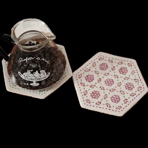 川谷纯手工刺子绣茶席茶垫z桌垫隔热垫干泡家用茶席茶道零配