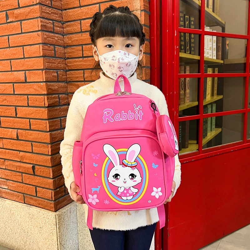 儿童书包3-6新款卡通手提宝宝背包幼儿园书包包包高级感牛津布