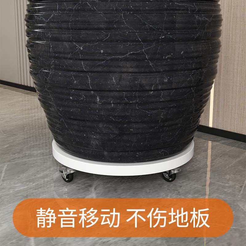 速发圆形底座可移动花盆托盘向轮底座带滚轮花盘大号垫底承重托架