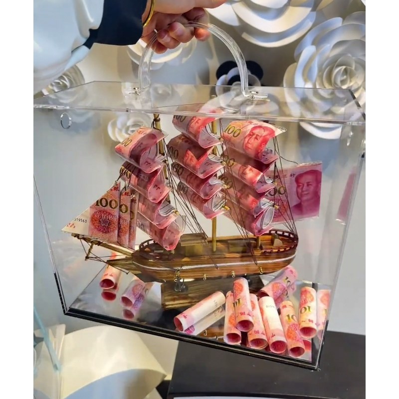 速发帆船一帆风顺14有钱花花束全摆材包料礼盒半成品套件