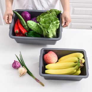 速发厅邮酒店收餐具安检框收碗料餐包塑筐菜篮盘盆玩具收纳盒长方