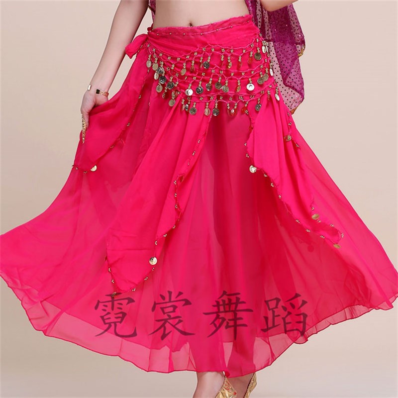 速发新款肚舞舞服装裙子肚皮皮下装裙表演舞裙子春夏肚皮服练功大