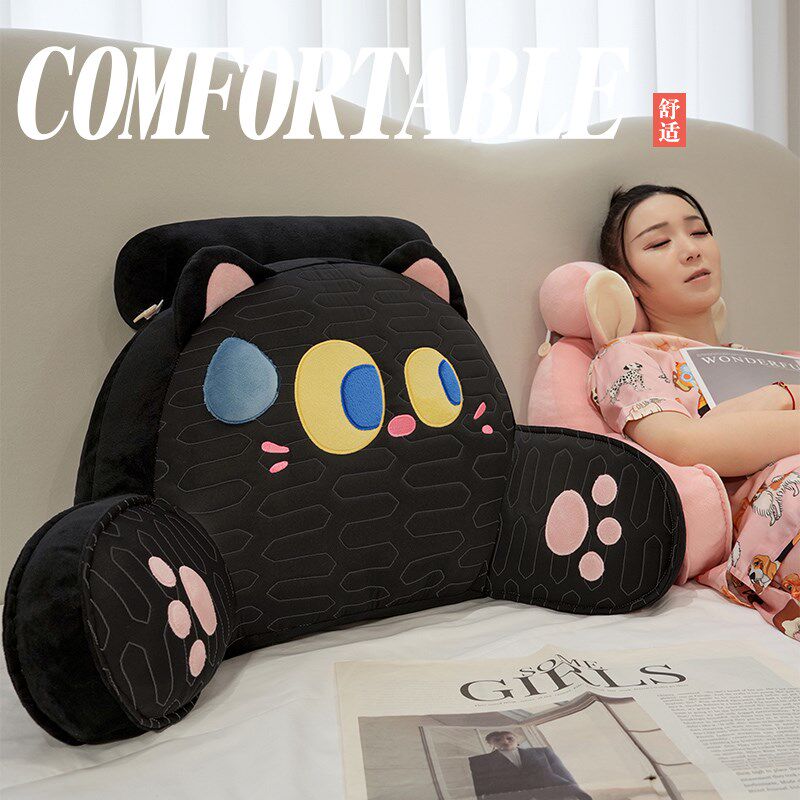 速发乳胶床头靠垫室包沙发抱枕办公软座椅护腰靠枕大靠背床上看书