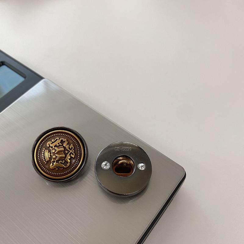 速发纽扣古铜色高档金属扣子圆形西服高端呢大衣上衣百搭袖口配件