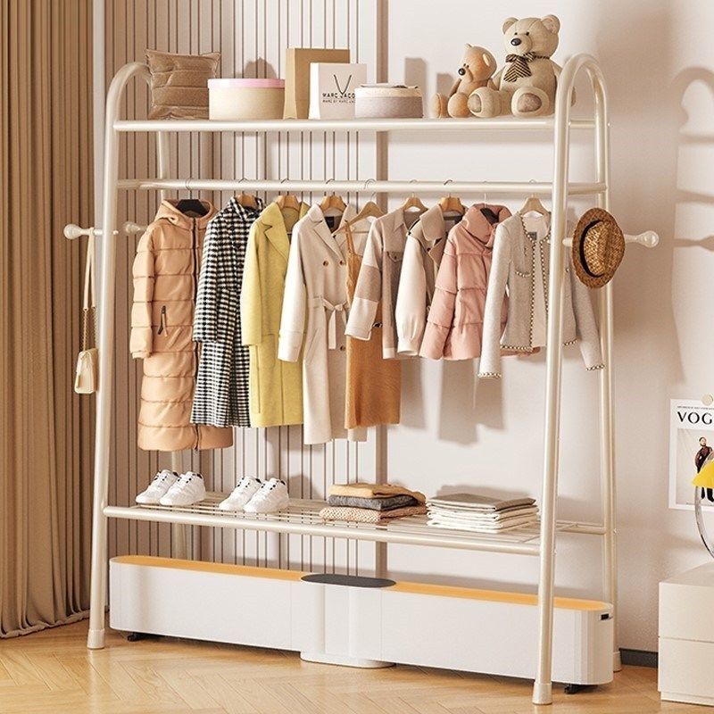 速发踢脚线取暖架专用烘衣架简易挂室落地晾衣器卧衣收纳架烘干暖