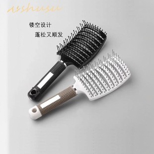 速发按摩梳子静头发蓬松神颅士专用大弯排骨长发高器顶养护防发梳