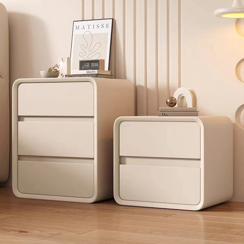 速发奶油约床头柜简风实木家用卧室轻奢高储极窄小型三层级物柜子,住宅家具,床头柜,淘宝优惠券,粉丝福利购,淘宝优惠卷