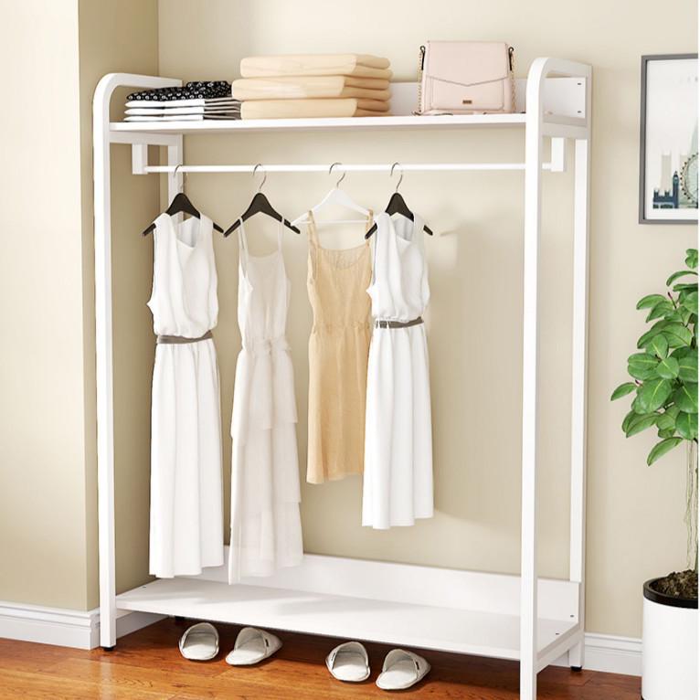 速发防尘艺衣架落地卧挂衣帽架组合单杆室衣架子铁挂置物架晾衣架