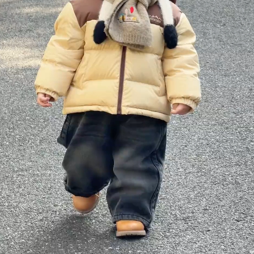 儿童新品2025时髦牛仔裤春秋款男童复古裤子女童洋气休闲直筒裤