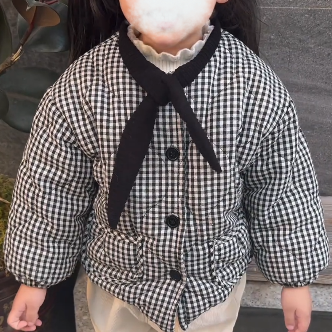 儿童外套秋冬季女童黑色格子棉衣加厚小香风棉袄外套,童装/婴儿装/亲子装,普通外套,淘宝优惠券,粉丝福利购,淘宝优惠卷