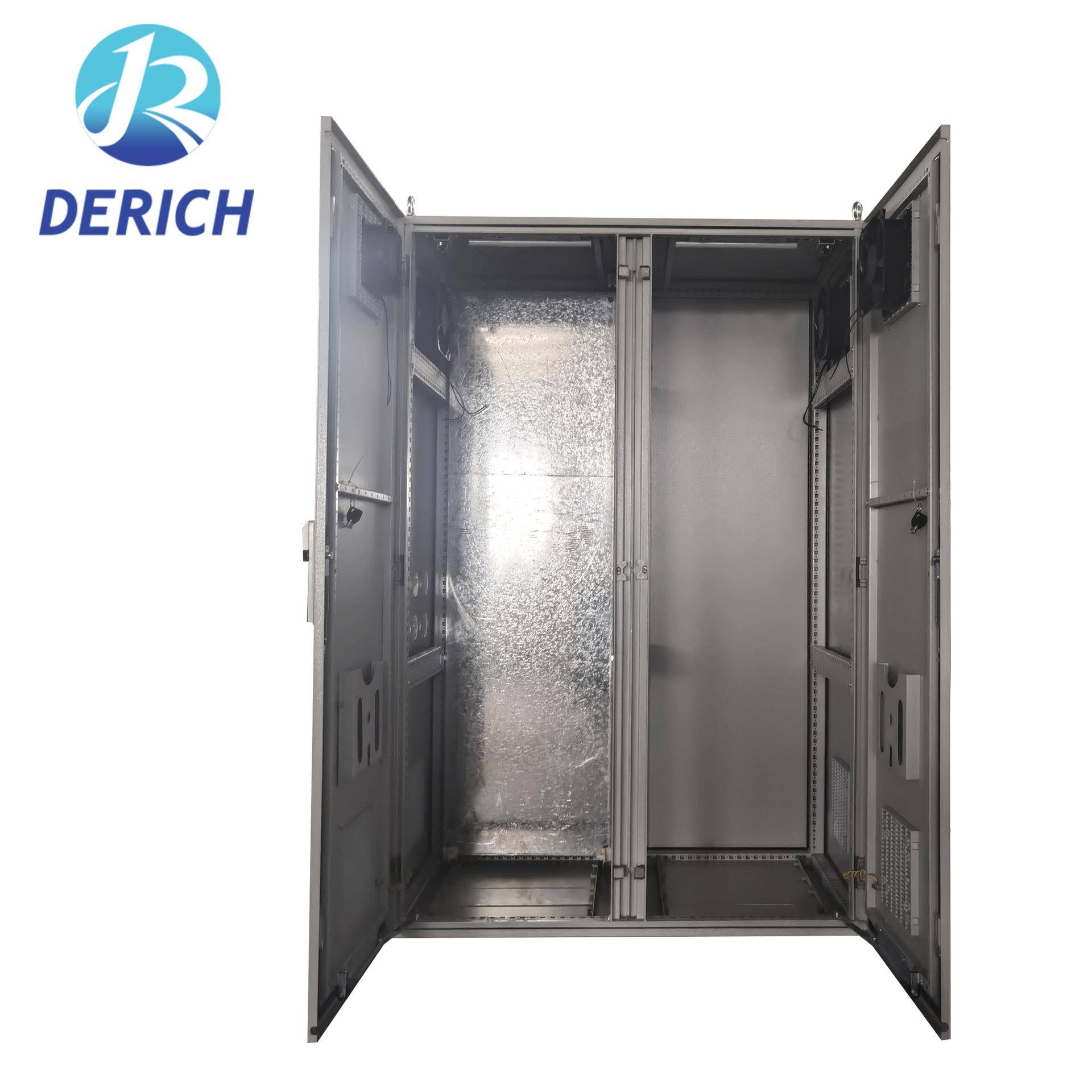 仿威图控制柜双开门电气柜壳体侧开孔户外防水配风机风窗配电箱体