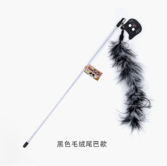 Touchcat它它逗猫棒猫咪玩具羽毛长杆铃铛猫猫用品自嗨耐咬逗猫
