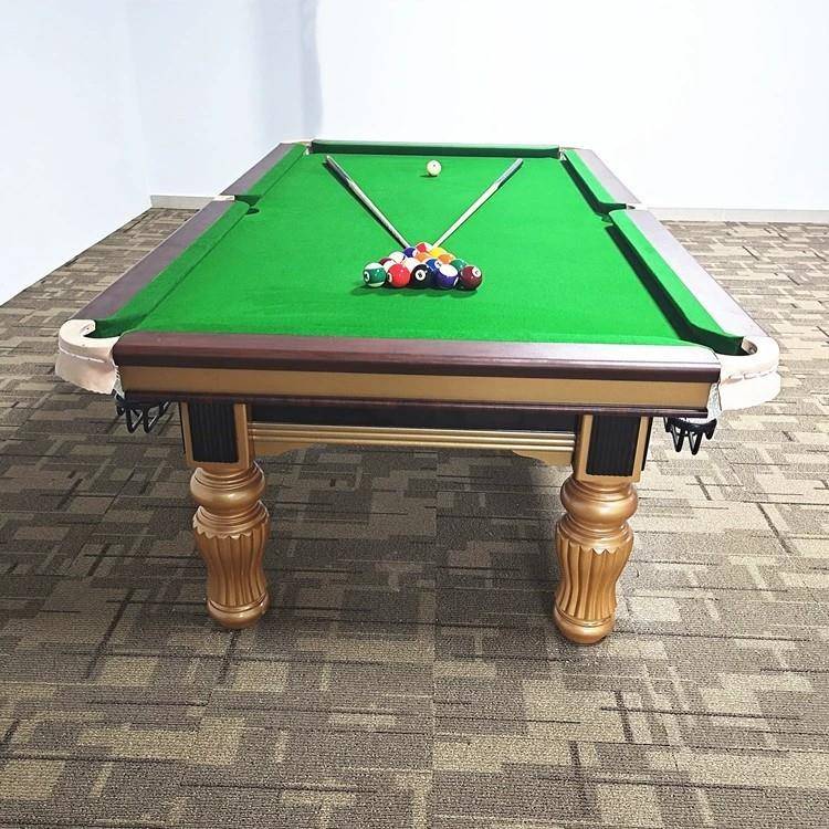 球房球厅台中式黑八成人标准型美式桌球台家用送二合一乒乓球