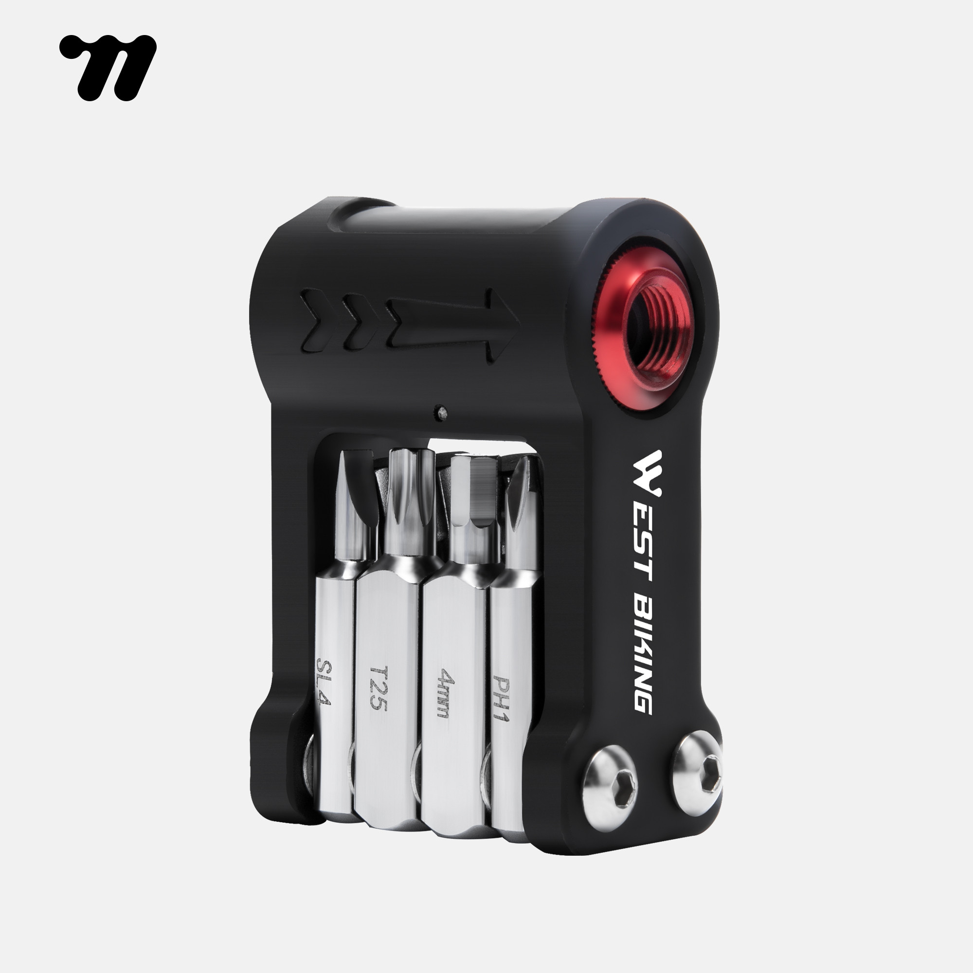 西骑者自行车多功能维修组合工具9合1套装内六角扳手CO2充气嘴