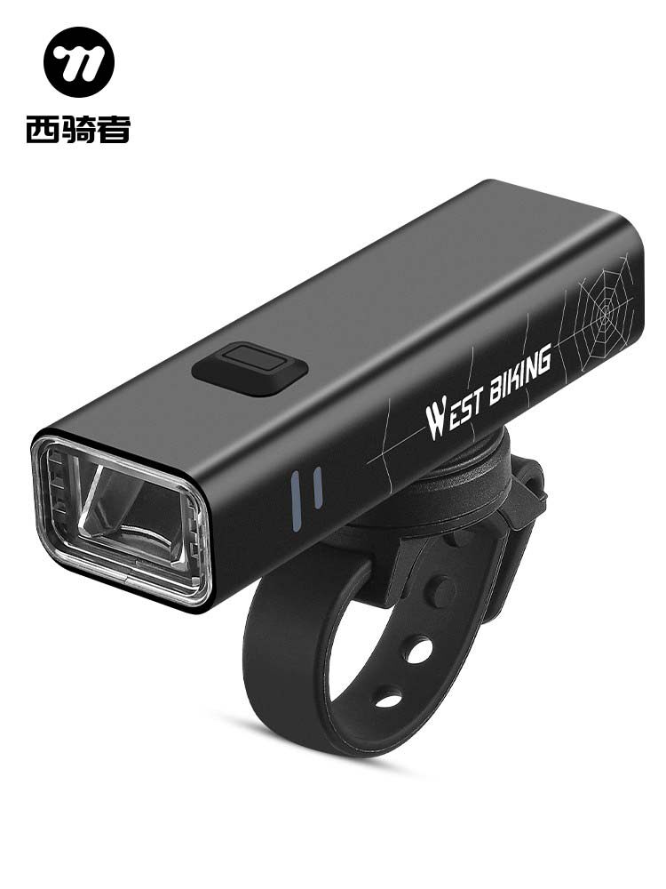 西骑自行车灯头灯强光夜骑手电筒感应灯山地车USB充电自行车设备