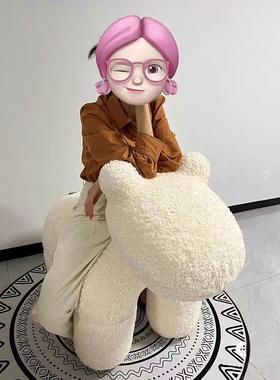 网红小马椅子动物造型座椅儿童沙发客厅装饰大摆件落地乔迁送礼物