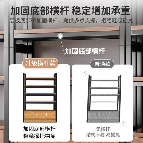 书示架置物架落地客厅矮柜子储物柜靠体墙一角书柜家用货F78J578J
