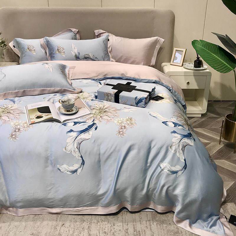 0欧美兰植式精10支双面物莱zyj988赛尔天丝四件套夏季田园风裸睡