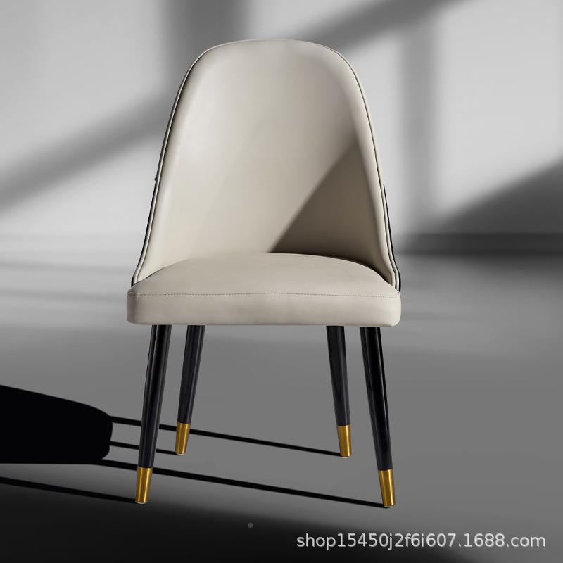 端意式背餐高椅家用简约红轻奢商用酒店实木椅设计OAL师现代网靠