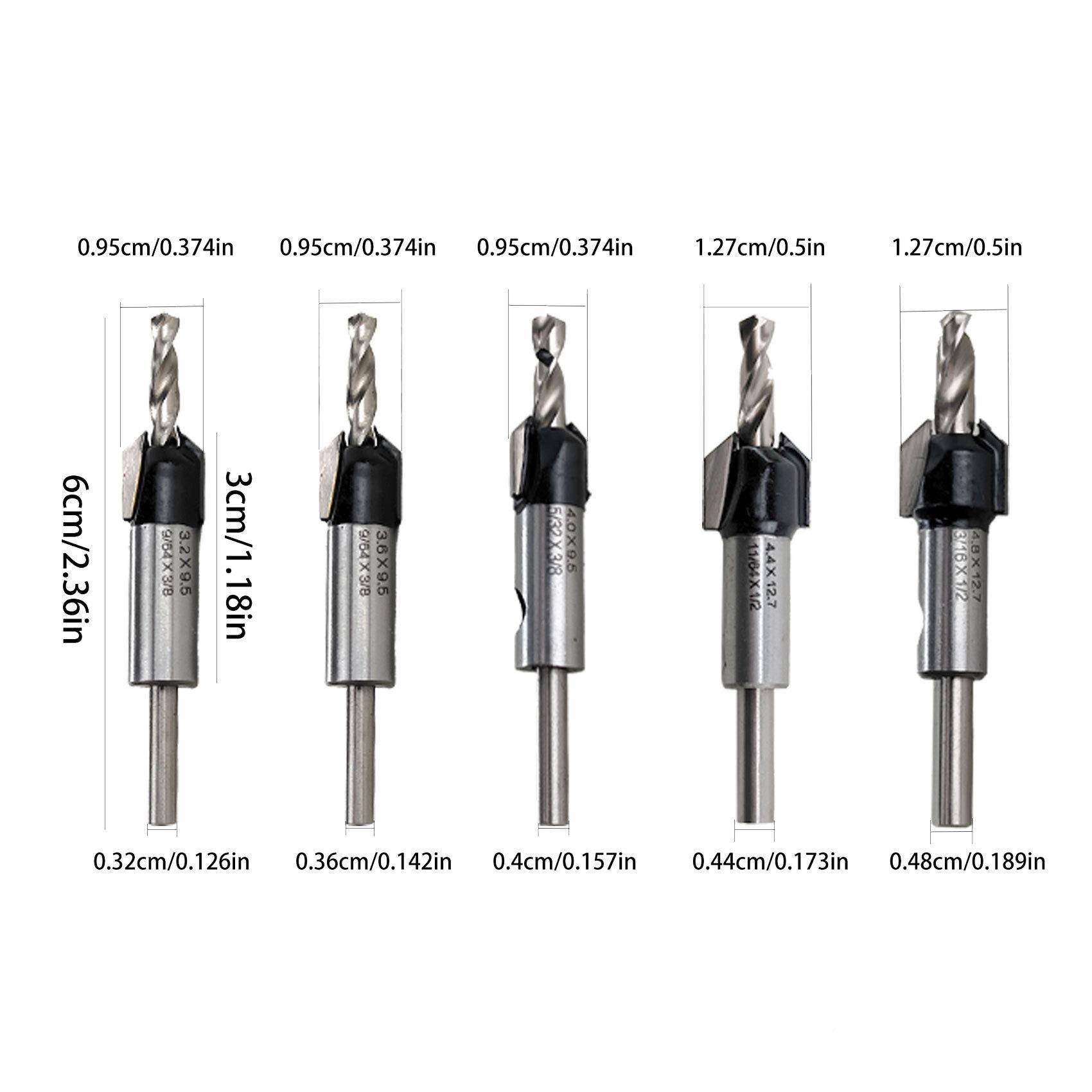 沉带限位器孔钻头木工阶梯钻安装螺丝眼开头孔工YXE具打孔沉孔锥