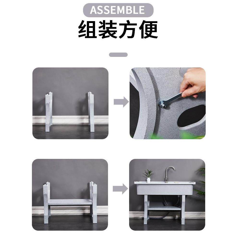 石英石衣池阳台家衣用洗衣台一盆体大理石带IQH搓板室外庭院洗洗