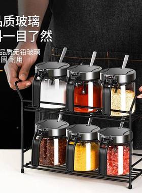 调罐盐11822罐子厨房家用防料潮罐调味收纳味盒佐料调料玻璃分装
