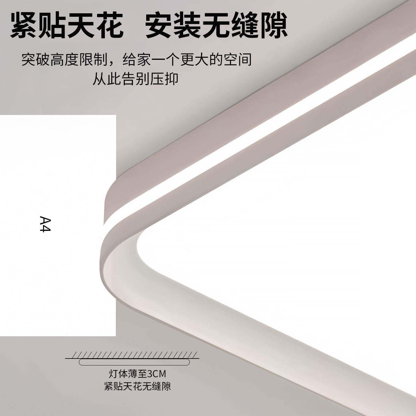 护眼吸顶灯全光谱主卧室餐厅具房间灯高显指超组175薄中山灯套灯