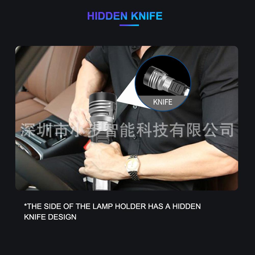 025新品照手电筒XPG灯珠8113LED红蓝光安警报电明筒带2磁铁全锤厂