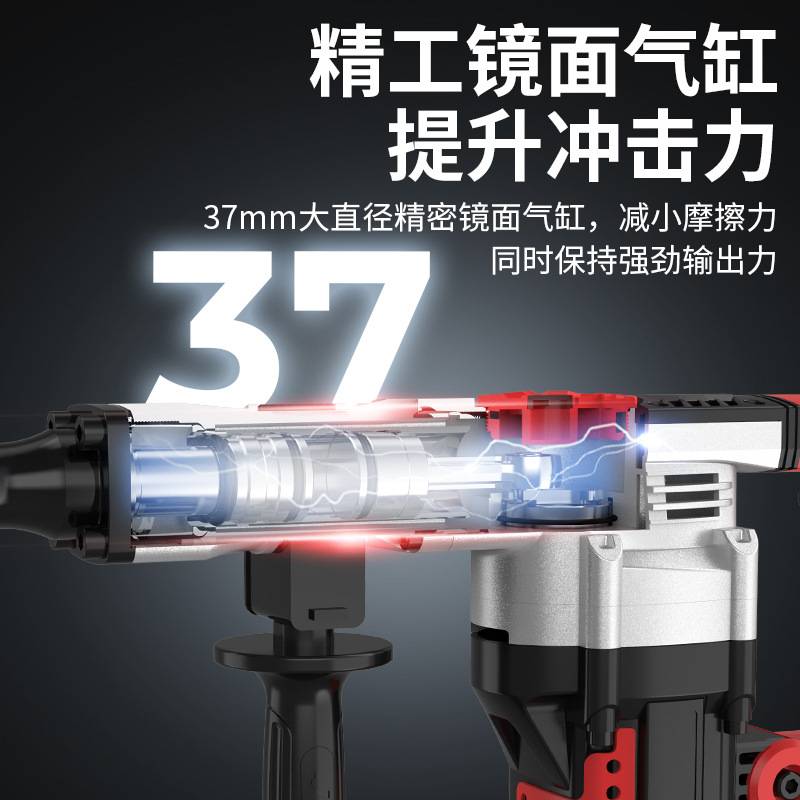 大功率电镐单用重型拆墙电锤破碎工业级插墙打线槽混泥土电镐