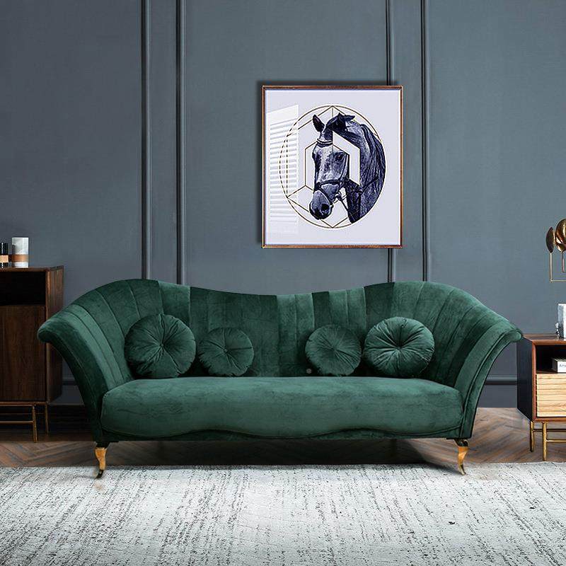 美式轻奢意大利丝绒沙墨绿色三人位发楼后现计代网红影设师97215,玩具/童车/益智/积木/模型,其它,淘宝优惠券,粉丝福利购,淘宝优惠卷