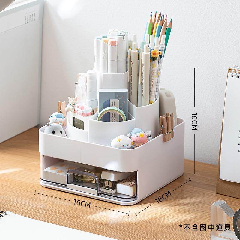 新学款笔桶大容量多功笔桌面筒文具收纳盒可旋转能德国生书桌17办