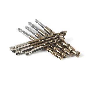 欣起含钴合套装六角柄钻孔钻麻花玻工BQF璃钻三尖木钻家装打孔套