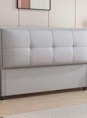 实背木头MGI轻单买靠背落地现代简约奢板一体新款床软包轻奢